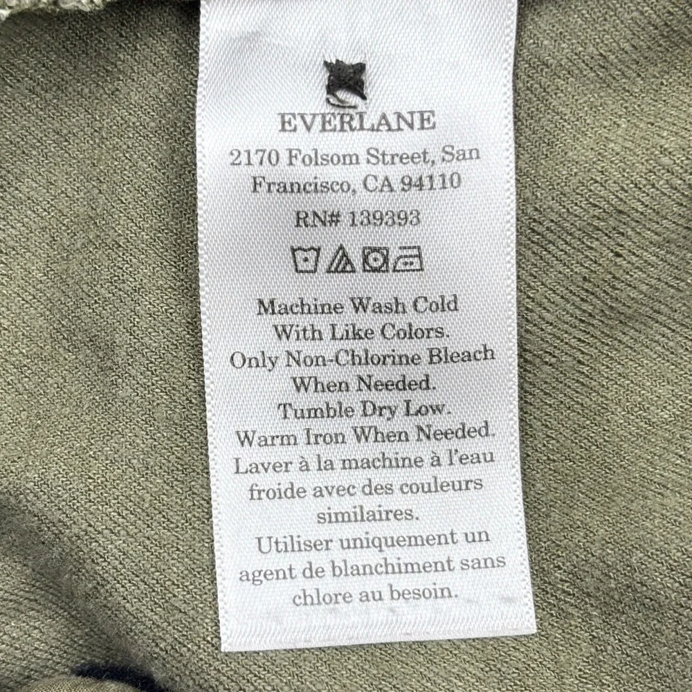 Everlane Pants Womens 6 Green Linen Pleated Curve Barrel Trousers European Flax